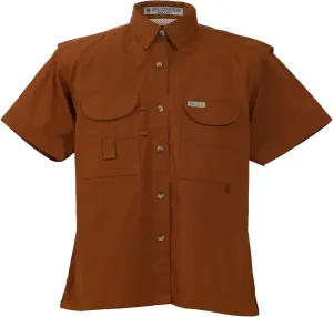 Ladies Short Sleeve Fishing Button Down Shirt, Breathable Outdoors Casual Lightweight Shirt