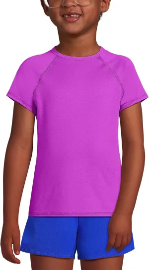 Lands' End Girls Graphic Mock Neck UPF 50 Sun Protection Rash Guard