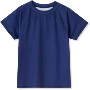Lands' End Girls Slim Short Sleeve Crew Neck UPF 50 Swim Rash Guard