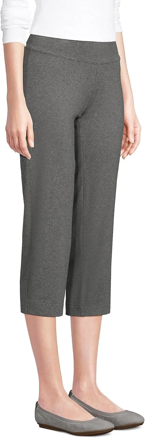 Lands' End Women's Starfish Mid Rise Pull-On Crop Pants
