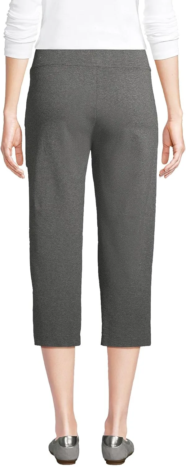 Lands' End Women's Starfish Mid Rise Pull-On Crop Pants
