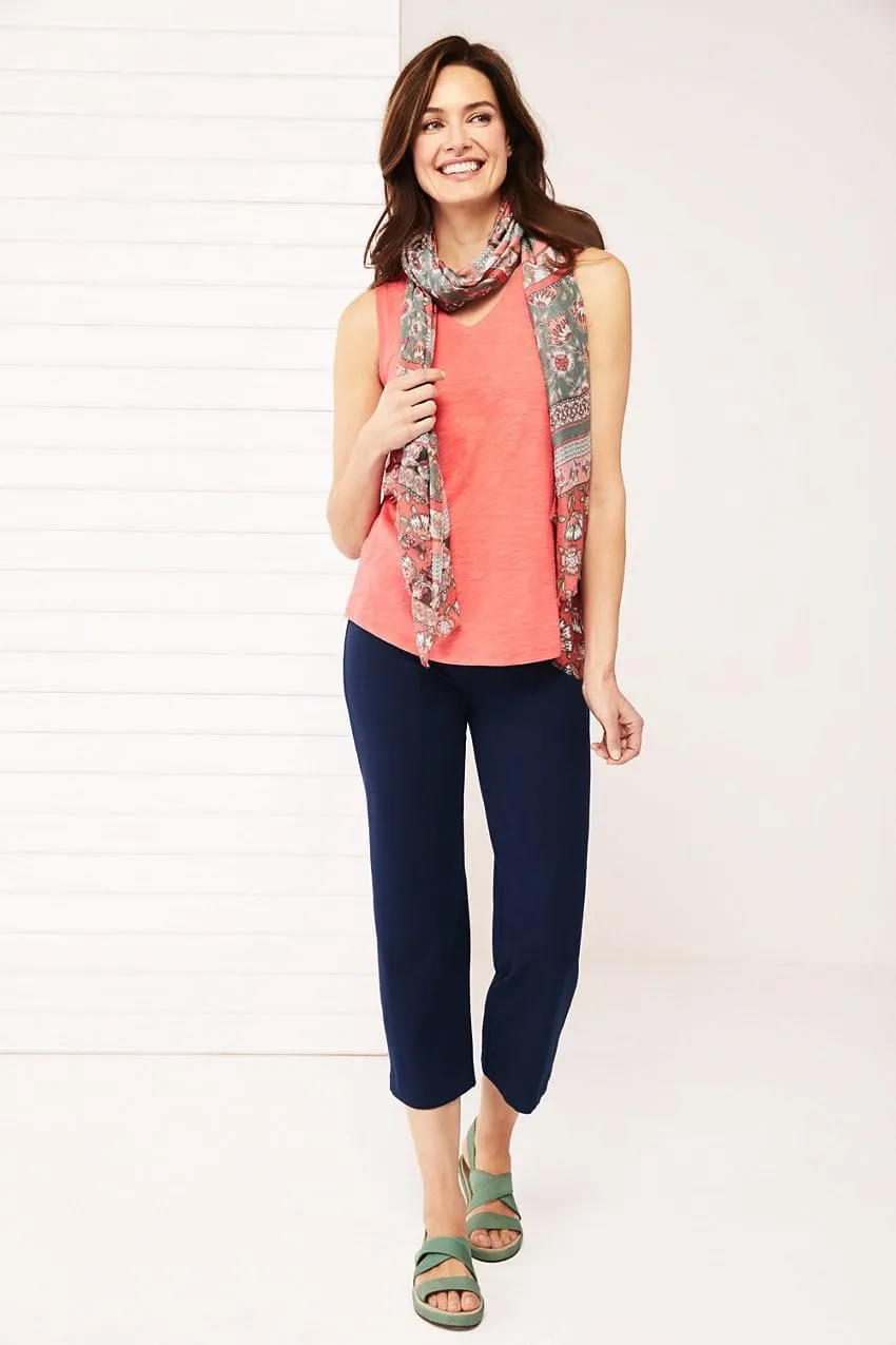 Lands' End Women's Starfish Mid Rise Pull-On Crop Pants