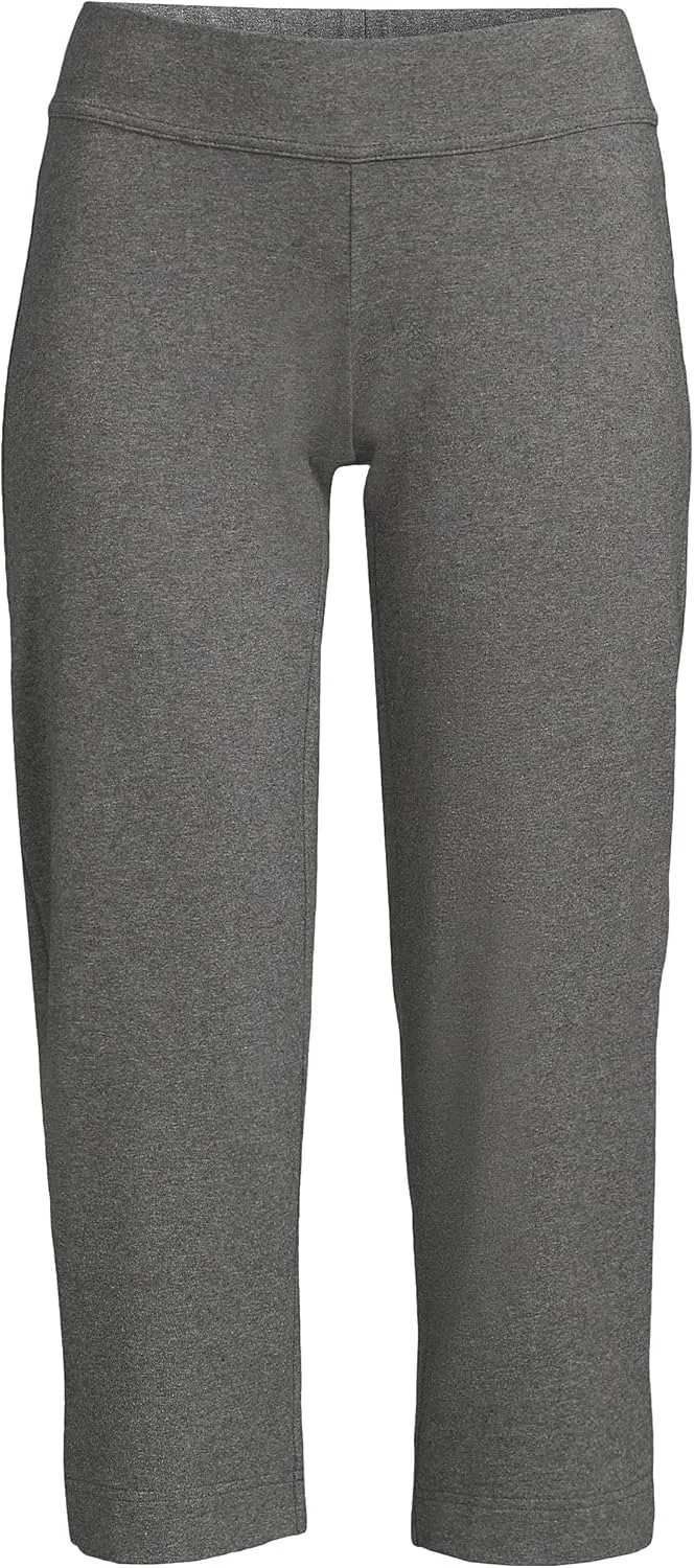 Lands' End Women's Starfish Mid Rise Pull-On Crop Pants