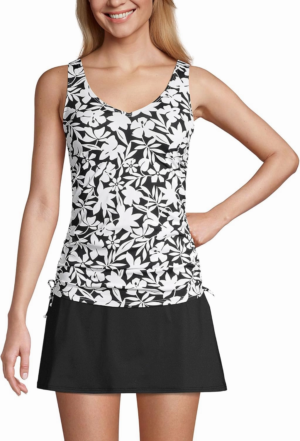 Lands' End Chlorine Resistant Underwire Tankini Swimsuit Top