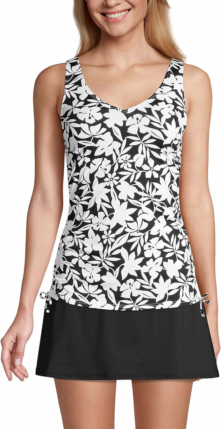 Lands' End Chlorine Resistant Underwire Tankini Swimsuit Top