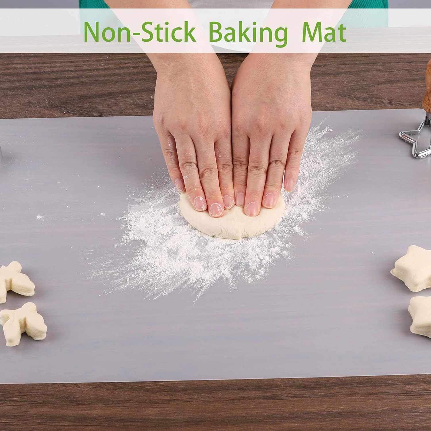 Large Silicone Mats for Kitchen Counter: 14” x 20”(1mm) Clear Non-slip Waterproof Countertop Protector Liner - Non-Stick Baking Mat - Heat Resistant Placemat for Pastry Translucent (2/Pack)