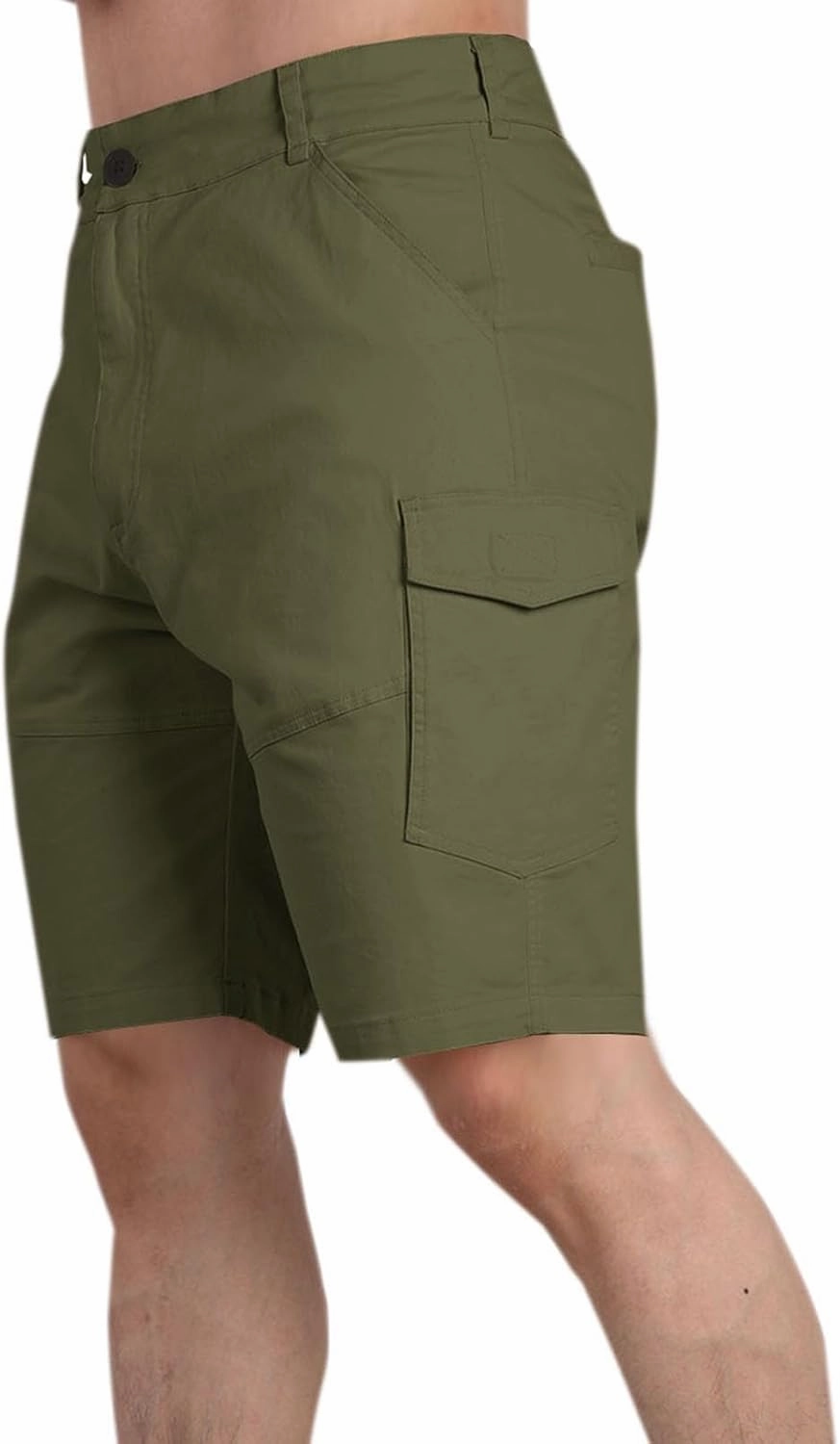 Lastesso Mens Athletic Shorts Casual Button Up Golf Shorts Lightweight Summer Workwear with Pockets Business Lounge Shorts