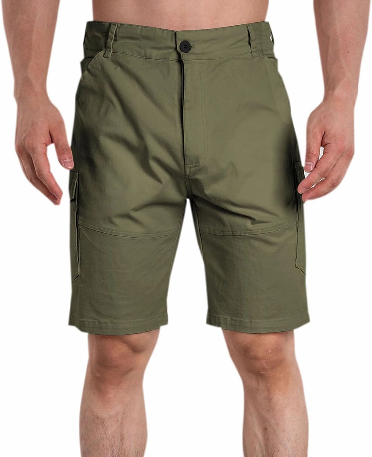 Lastesso Mens Athletic Shorts Casual Button Up Golf Shorts Lightweight Summer Workwear with Pockets Business Lounge Shorts