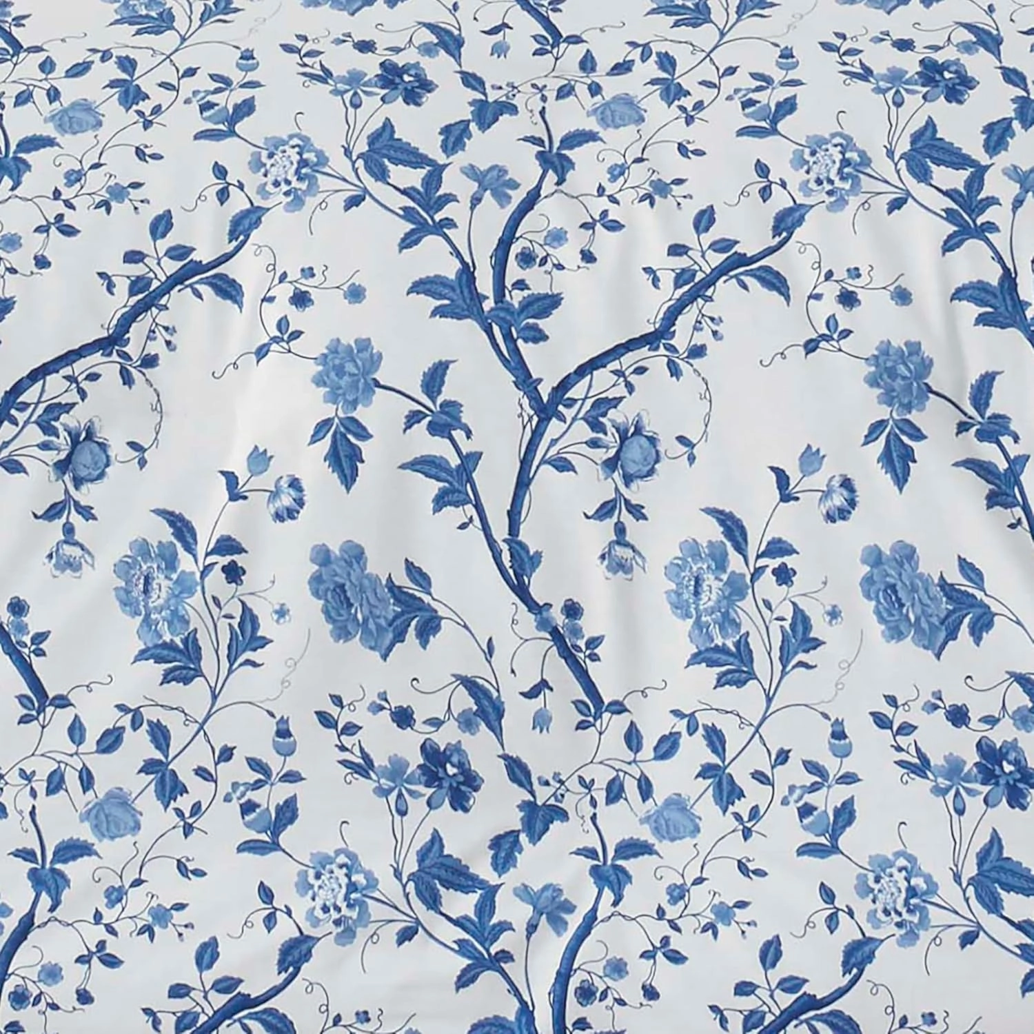 Laura Ashley Home Elise Duvet Cover Set, Full/Queen, Medium Blue