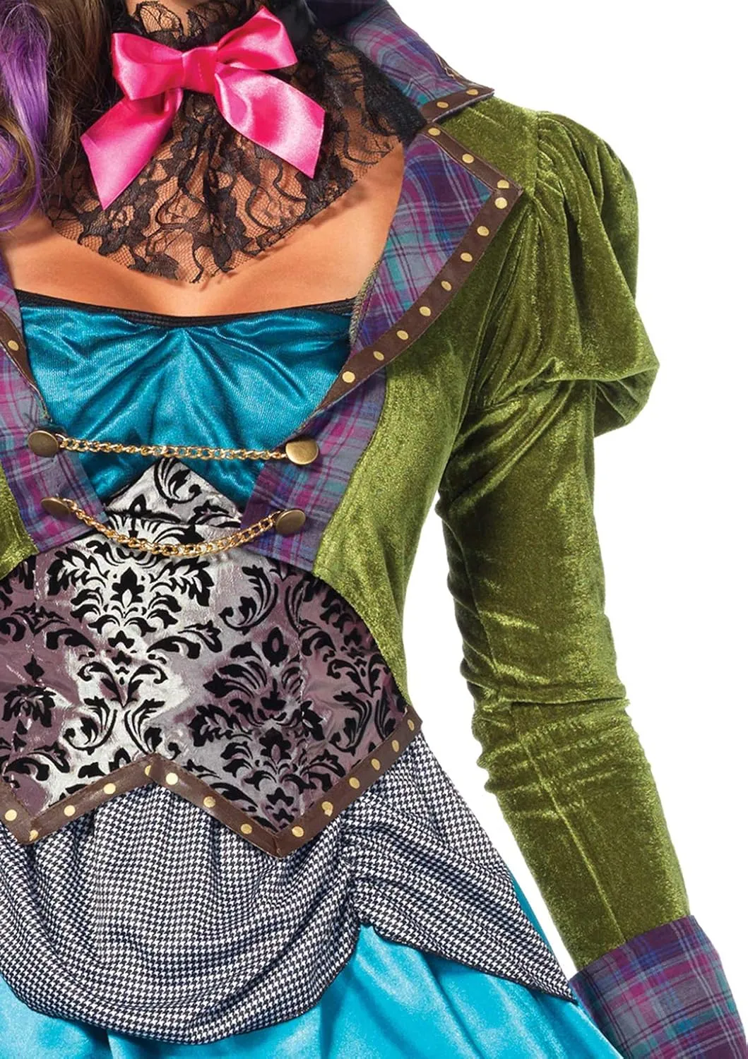 Leg Avenue Women's 3 Piece Deluxe Mad Hatter Costume