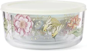 Lenox 897944 Butterfly Meadow Glass Food Storage Containers With Lids, Set Of 4
