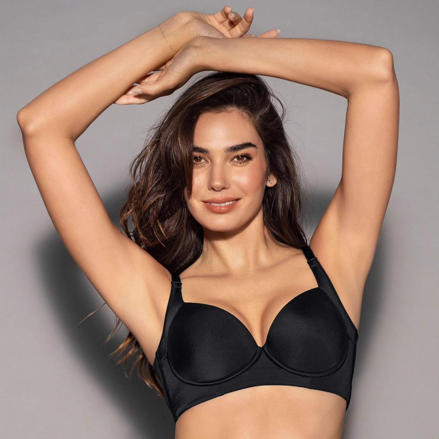 Leonisa Back Smoothing Bras for Women, Full Coverage Underwire Bra, Adjustable Hook & Eye Closure