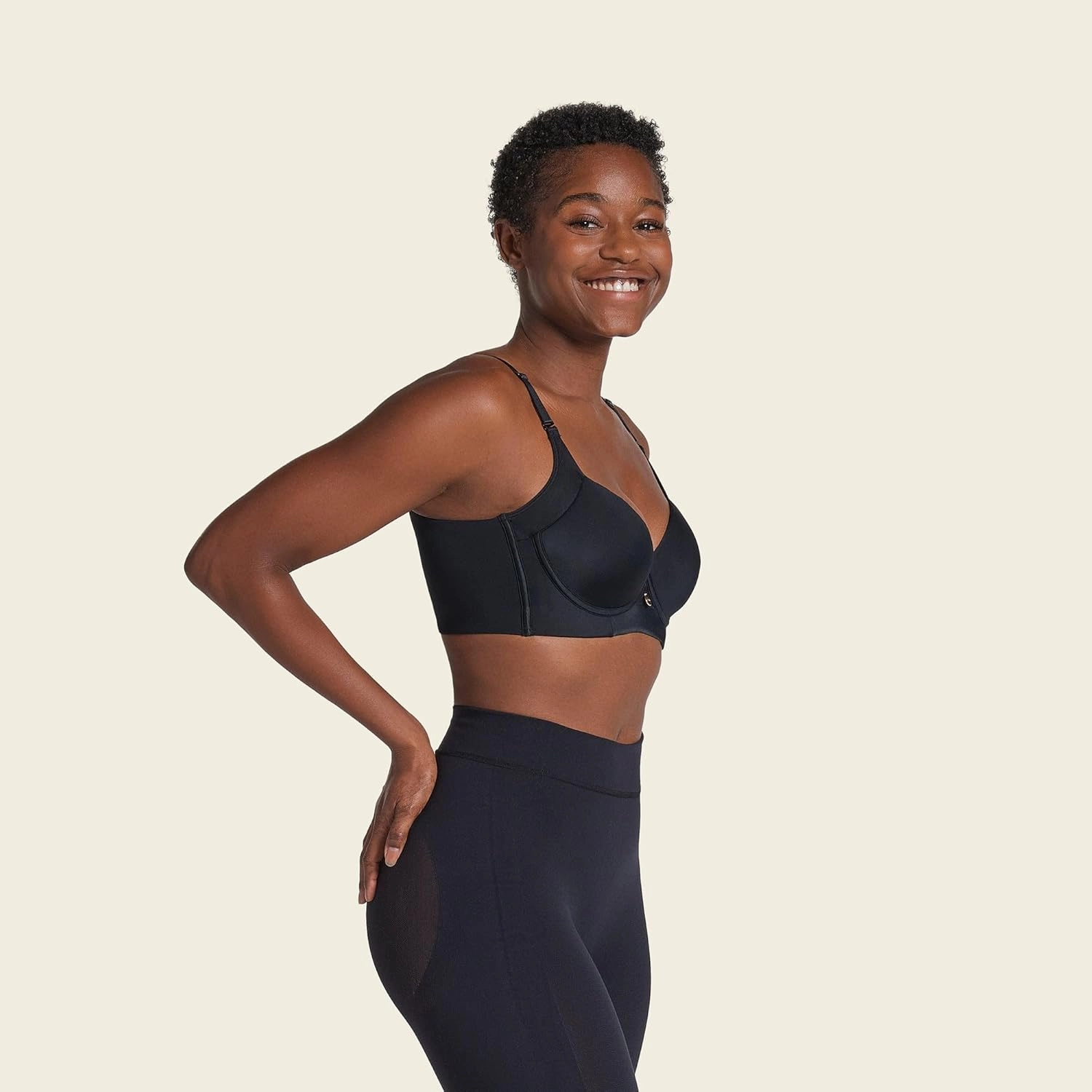 Leonisa Back Smoothing Bras for Women, Full Coverage Underwire Bra, Adjustable Hook & Eye Closure