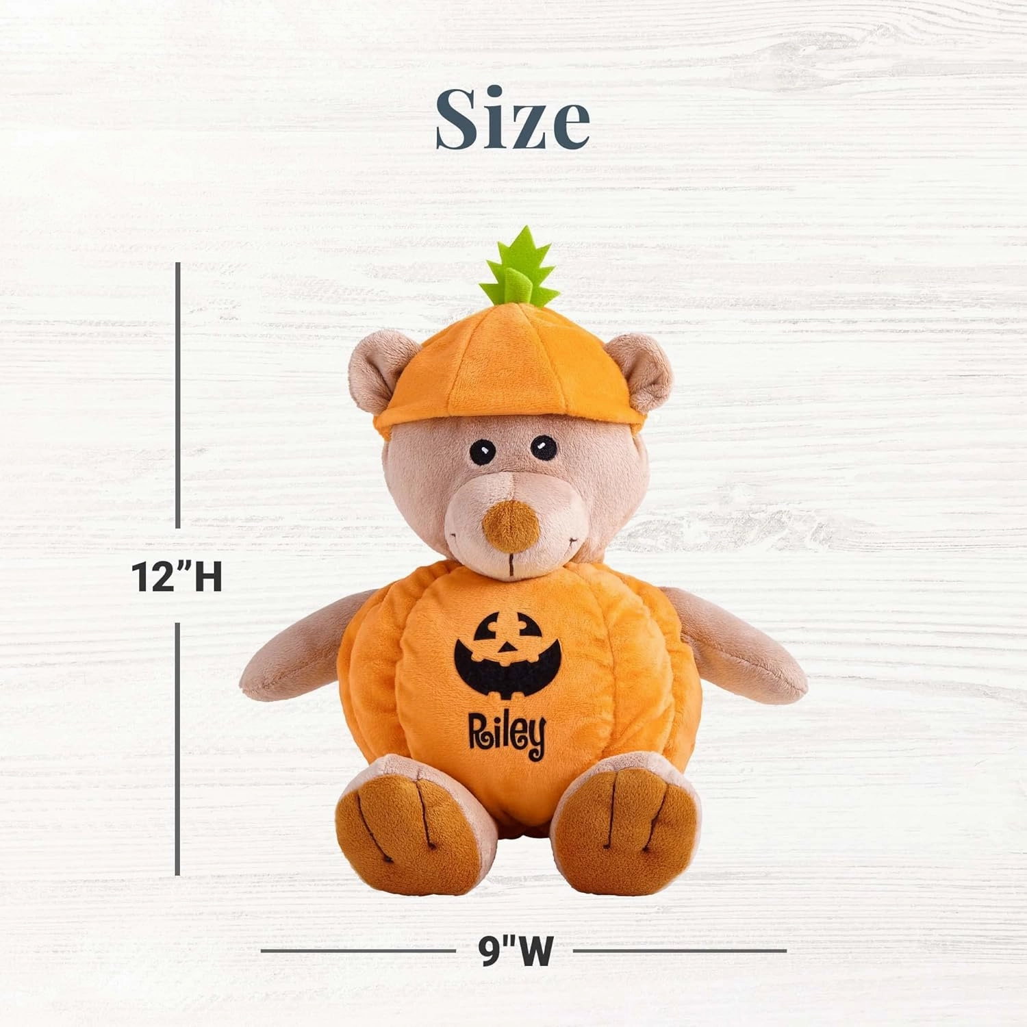 Let's Make Memories Personalized Halloween Teddy Bear - Stuffed Animal - Bear in Pumpkin Costume Toy - Customize Name