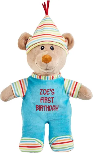 Let's Make Memories Personalized Happy Birthday Plush Teddy Bear - Stuffed Animal