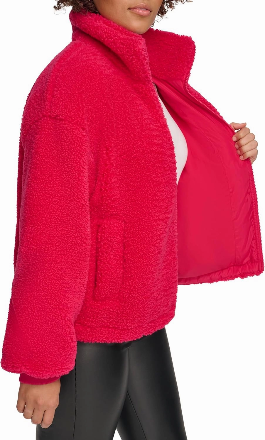 Levi's womens Zip Up Sherpa Teddy Jacket (Standard & Plus Sizes)