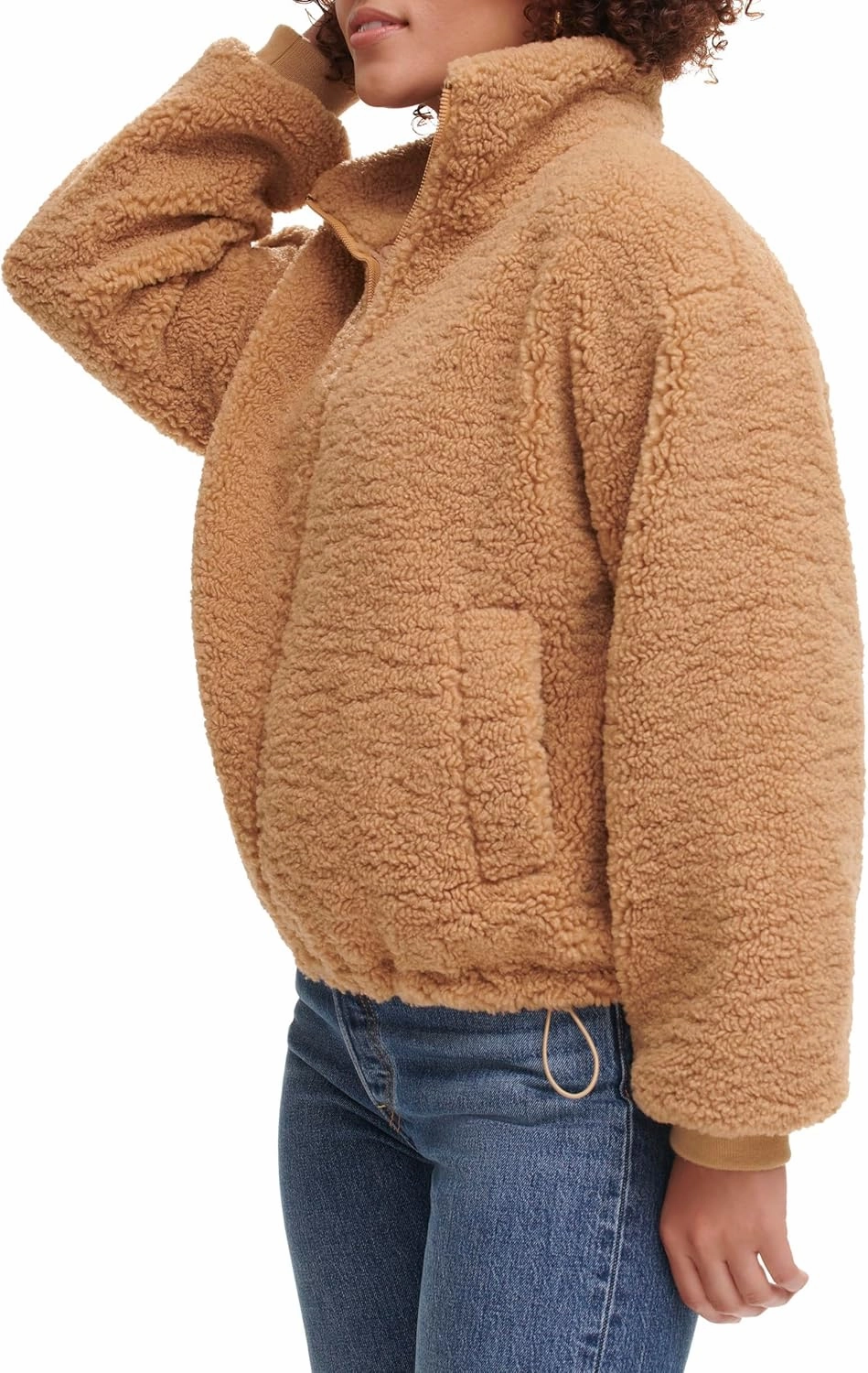 Levi's womens Zip Up Sherpa Teddy Jacket (Standard & Plus Sizes)