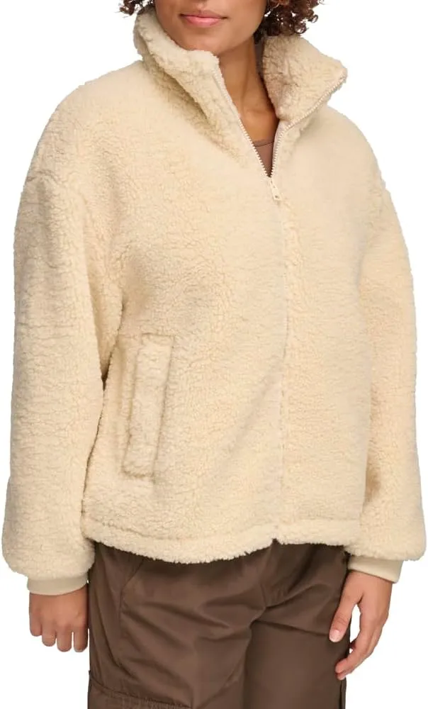 Levi's womens Zip Up Sherpa Teddy Jacket (Standard & Plus Sizes)