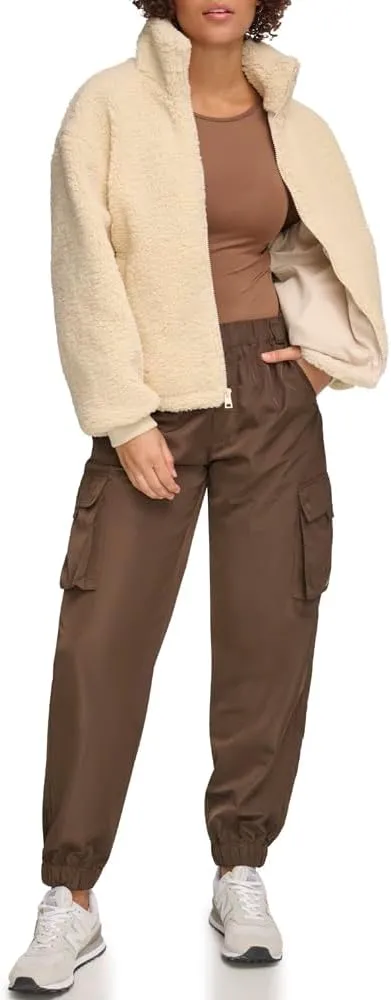 Levi's womens Zip Up Sherpa Teddy Jacket (Standard & Plus Sizes)