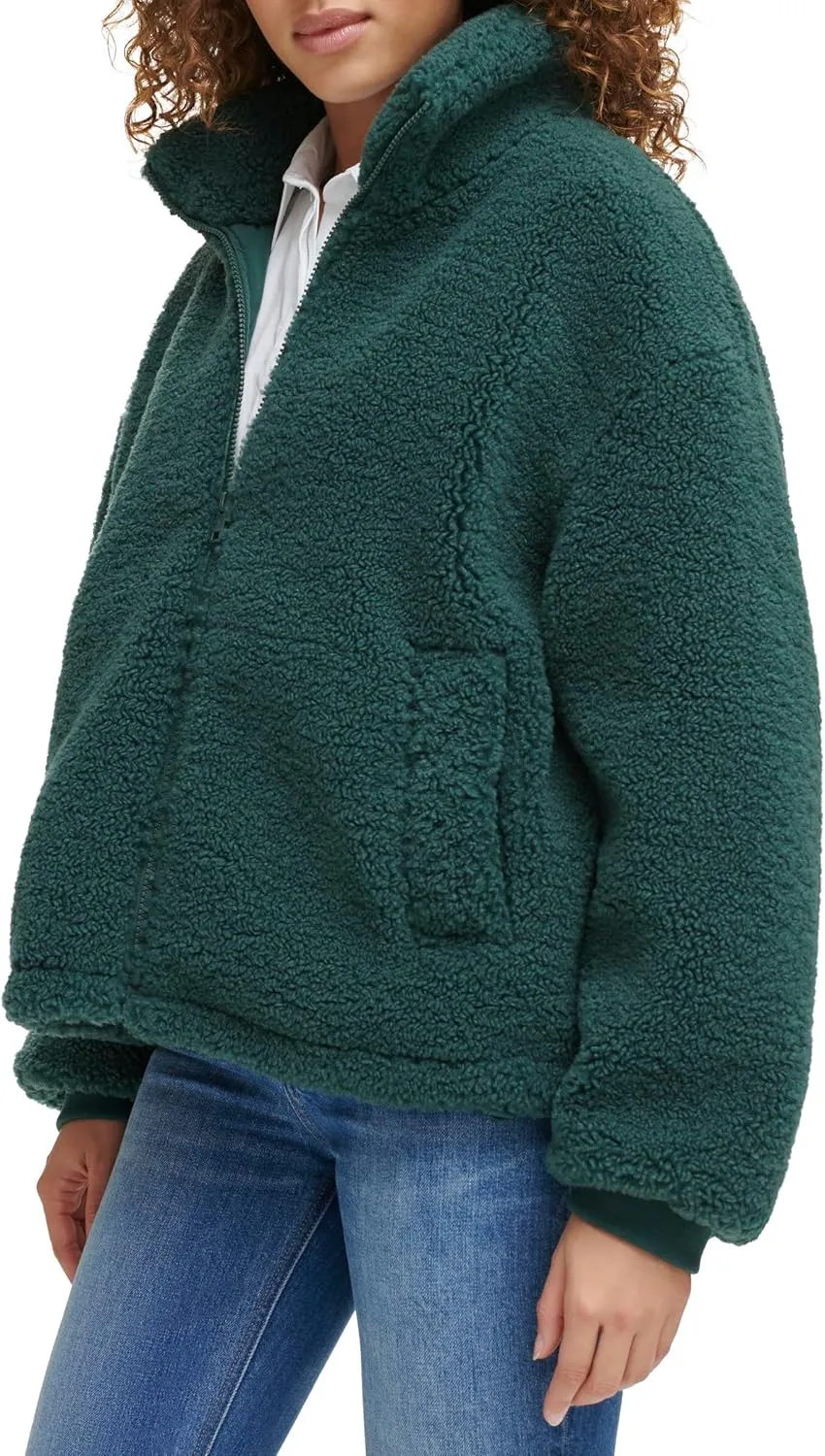 Levi's womens Zip Up Sherpa Teddy Jacket (Standard & Plus Sizes)