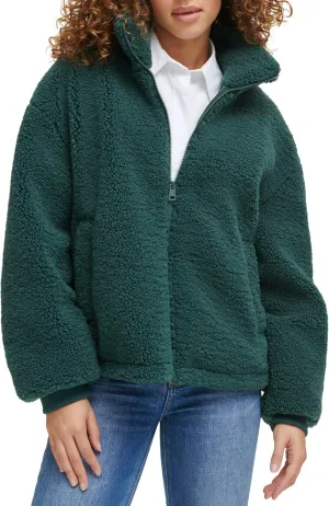 Levi's womens Zip Up Sherpa Teddy Jacket (Standard & Plus Sizes)