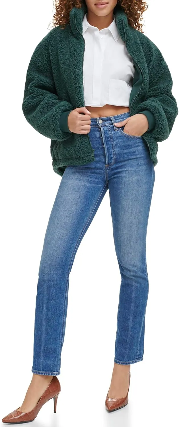 Levi's womens Zip Up Sherpa Teddy Jacket (Standard & Plus Sizes)