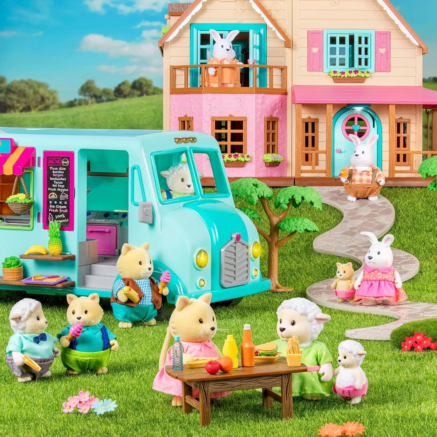 Li'l Woodzeez – Healthnuggle Bear Family Set – 4 Collectible Doll Figures with Storybook – Pretend Play Toy – Gift for Kids Age 3 