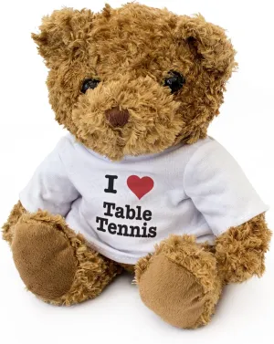London Teddy Bears New - I Love Table Tennis - Teddy Bear - Cute Soft Cuddly - Gift Present Birthday Xmas