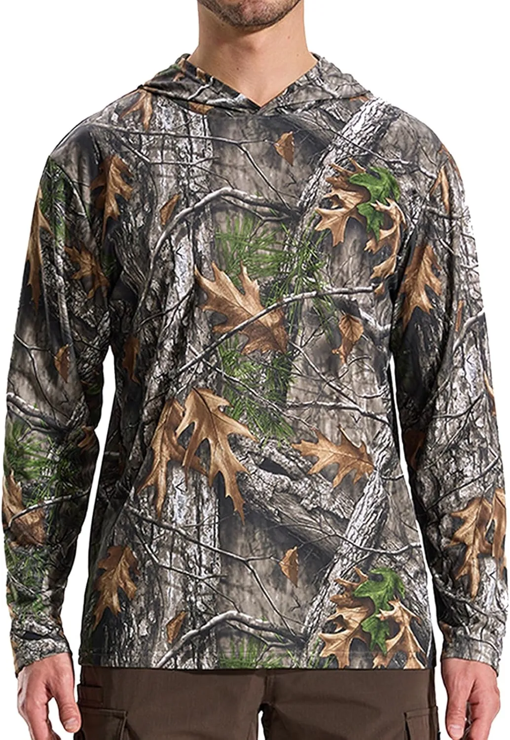 LOOGU Men’s Hunting Camo Shirt Lightweight, Camouflage Shirts for Men Long Sleeve Shirt for Fishing Hiking Camping