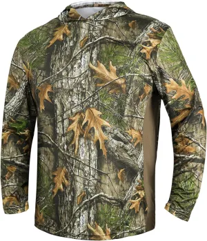 LOOGU Men’s Hunting Camo Shirt Lightweight, Camouflage Shirts for Men Long Sleeve Shirt for Fishing Hiking Camping