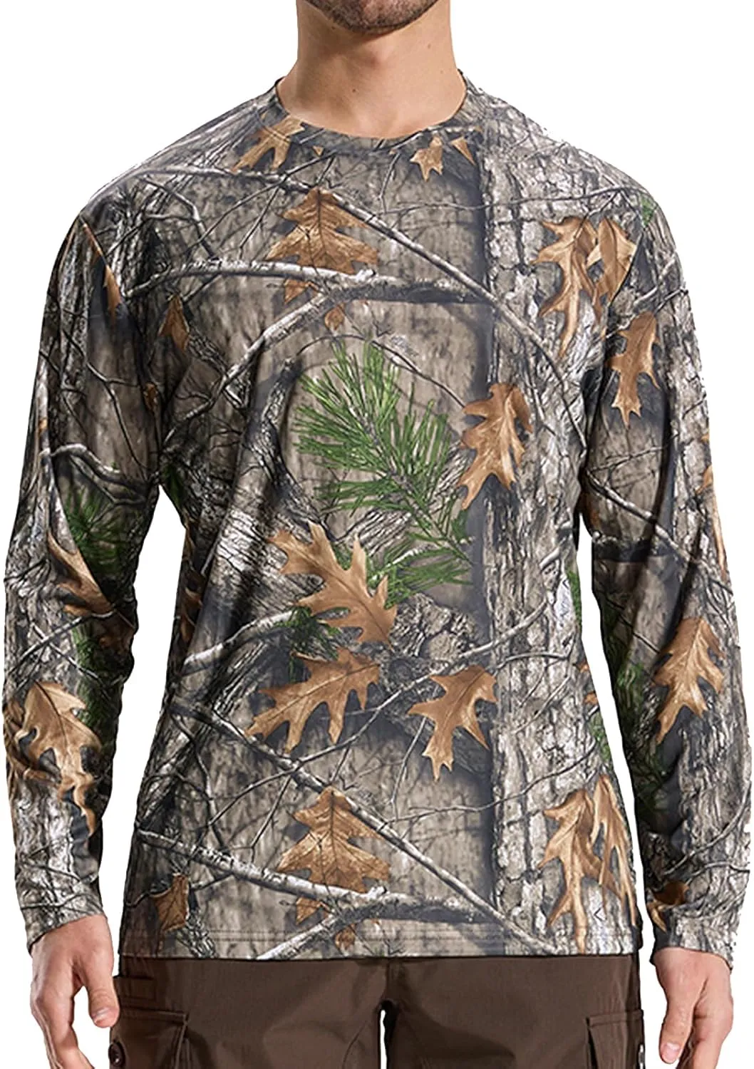 LOOGU Men’s Hunting Camo Shirt Lightweight, Camouflage Shirts for Men Long Sleeve Shirt for Fishing Hiking Camping