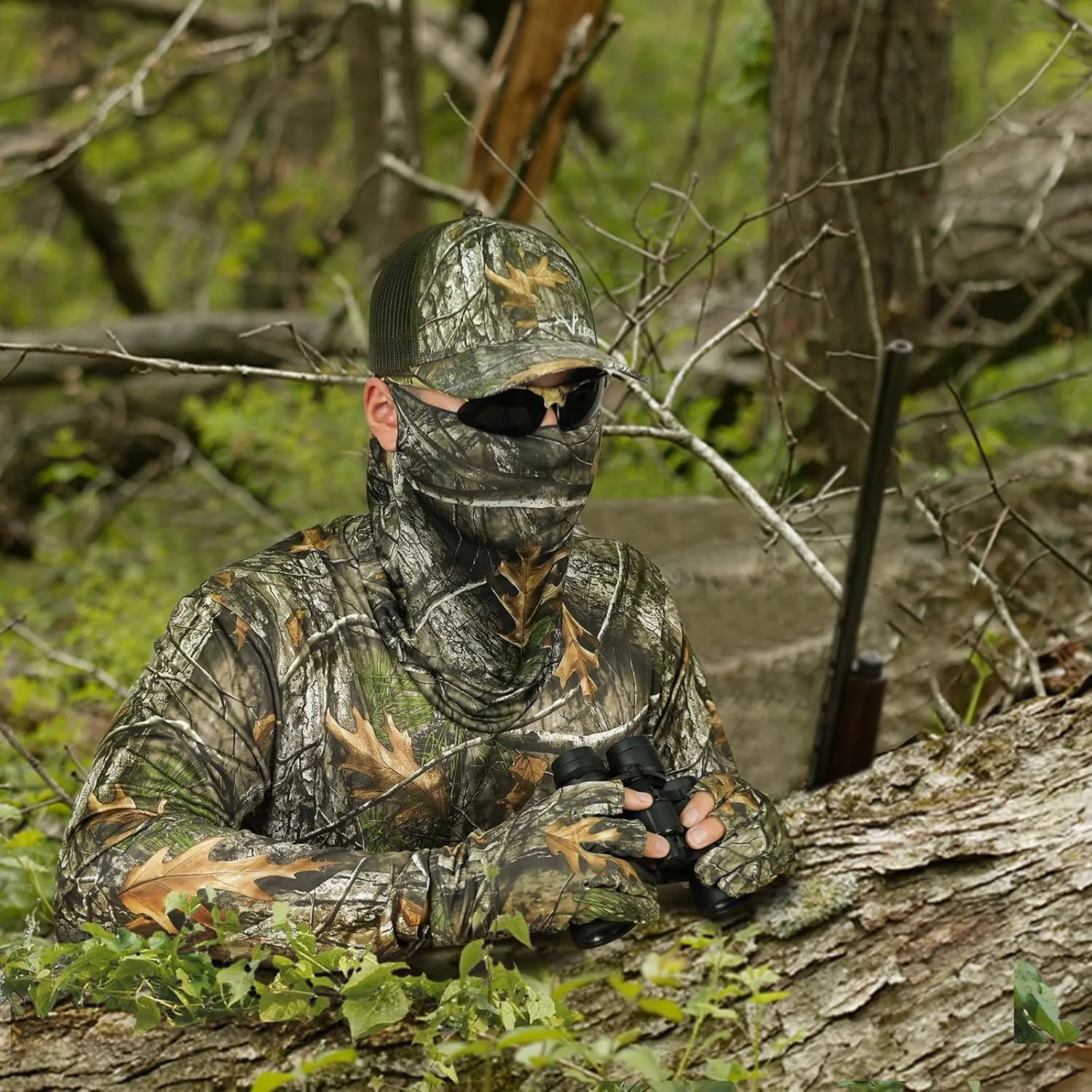 LOOGU Men’s Hunting Camo Shirt Lightweight, Camouflage Shirts for Men Long Sleeve Shirt for Fishing Hiking Camping