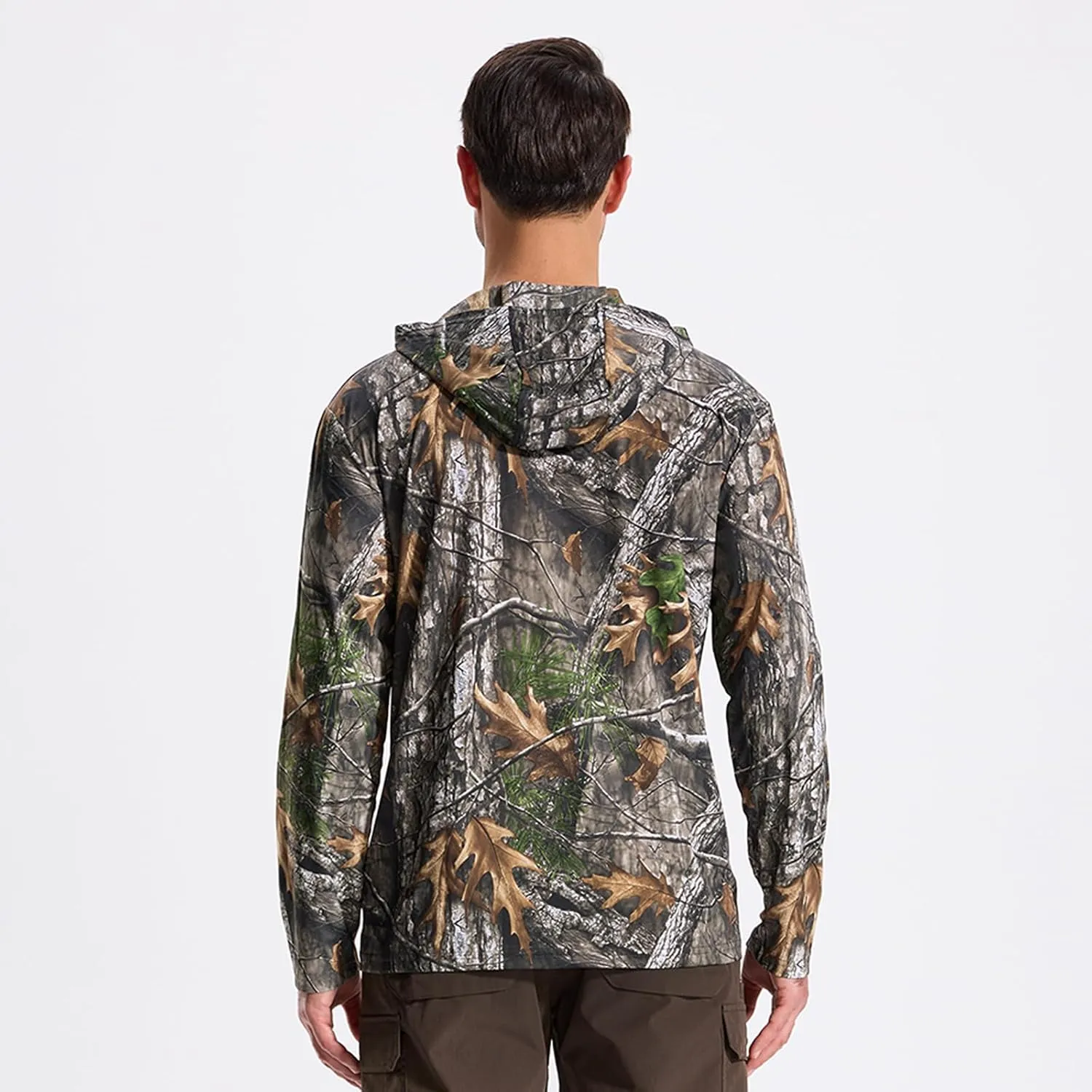 LOOGU Men’s Hunting Camo Shirt Lightweight, Camouflage Shirts for Men Long Sleeve Shirt for Fishing Hiking Camping