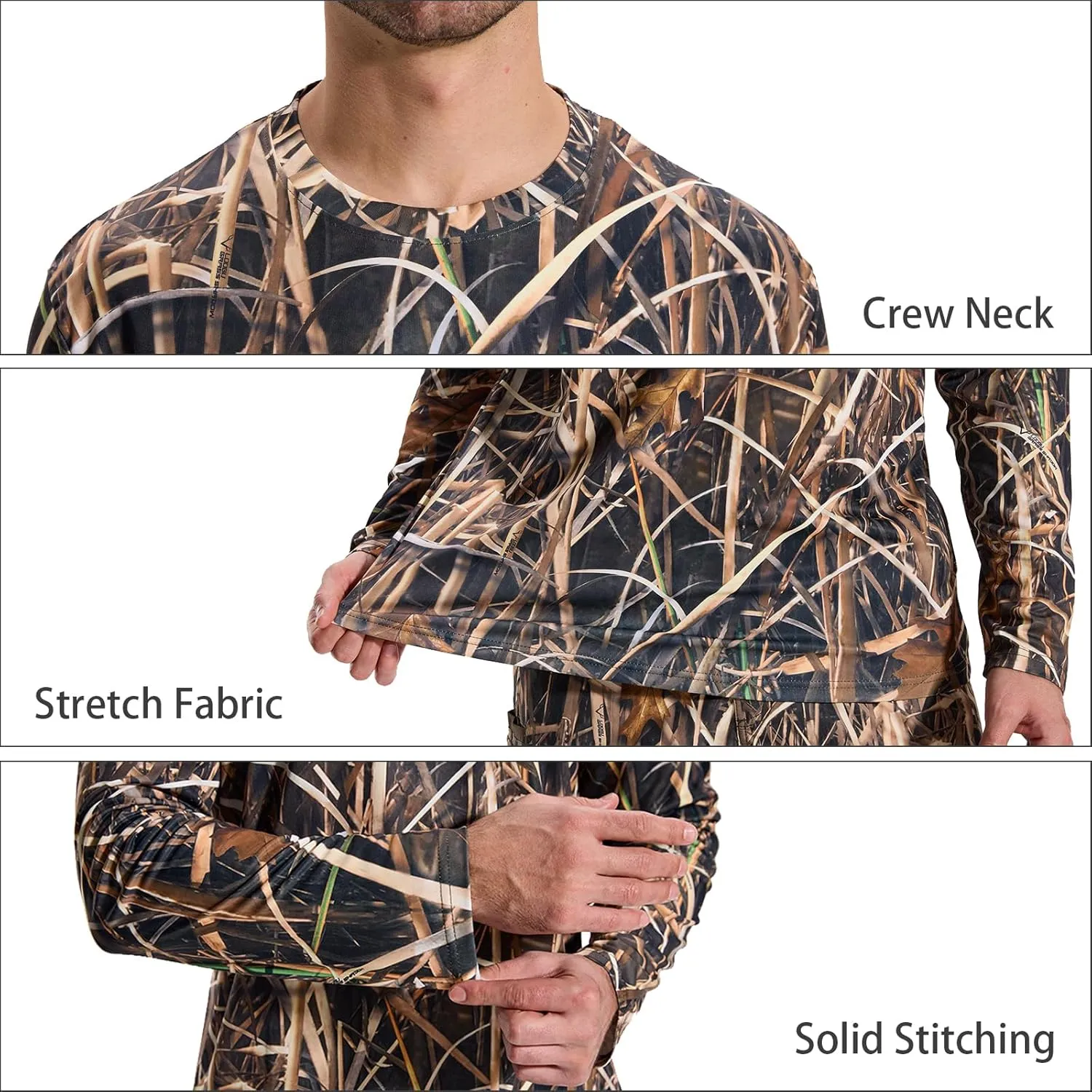LOOGU Men’s Hunting Camo Shirt Lightweight, Camouflage Shirts for Men Long Sleeve Shirt for Fishing Hiking Camping