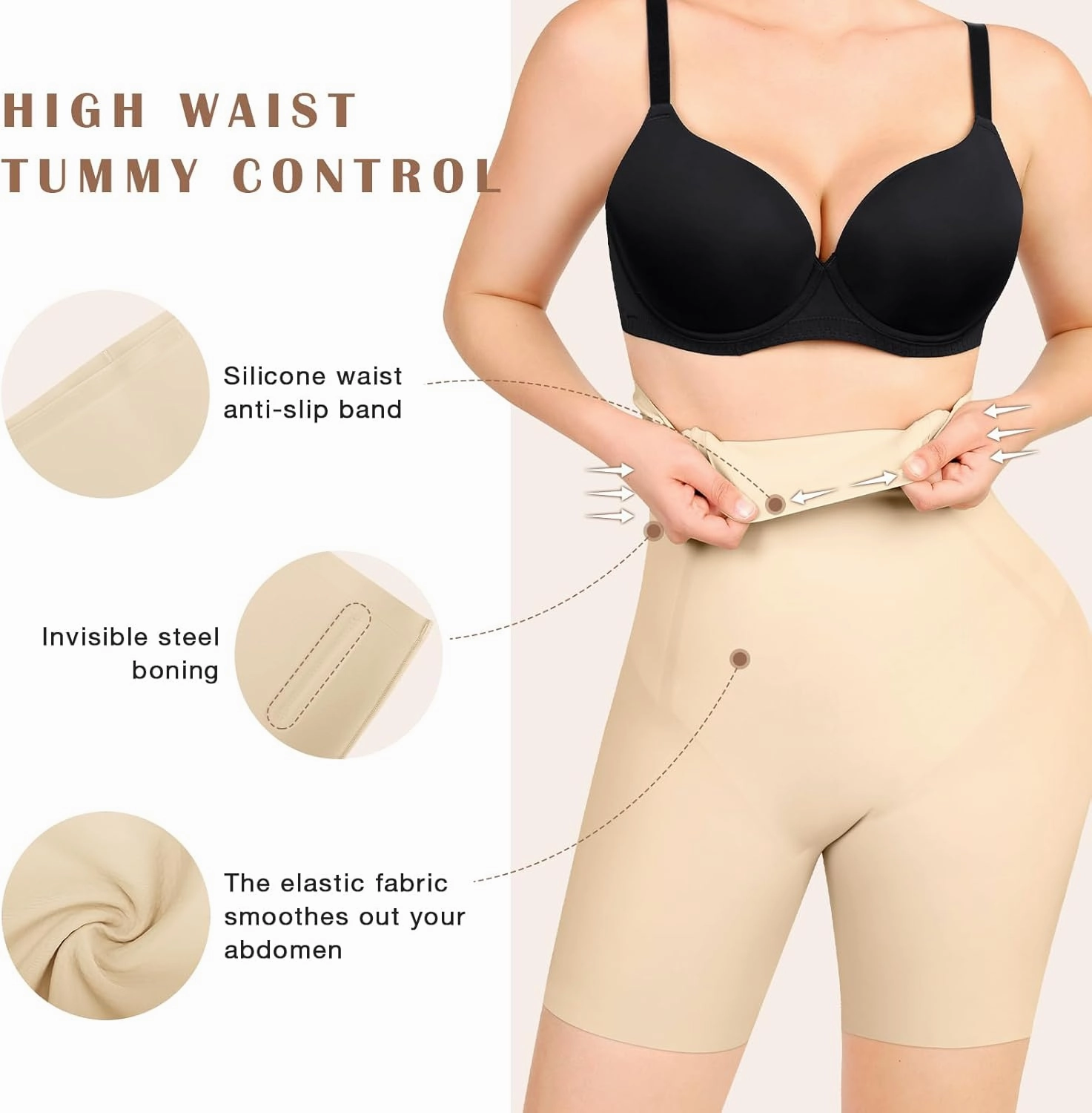Lover-Beauty Butt Pads Shapewear High Waisted Tummy Control Padded Butt Lifting Underwear