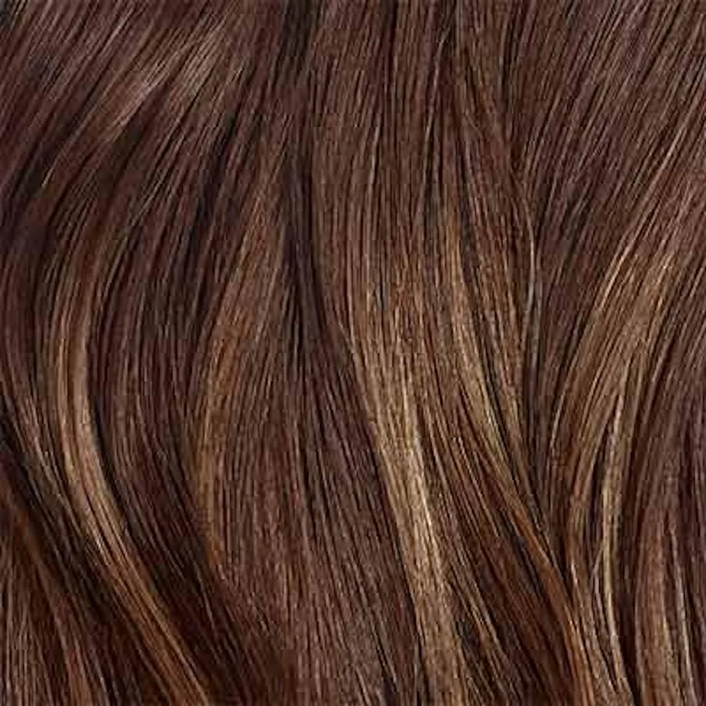 Luxy 100% Remy Human Hair, Classic 160g Clip-In Hair Extensions - 10 Wefts Multi-Dimensional Color for Natural Blending, Adds Volume & Length, Easy Apply & Remove 20" Chocolate Brown Balayage
