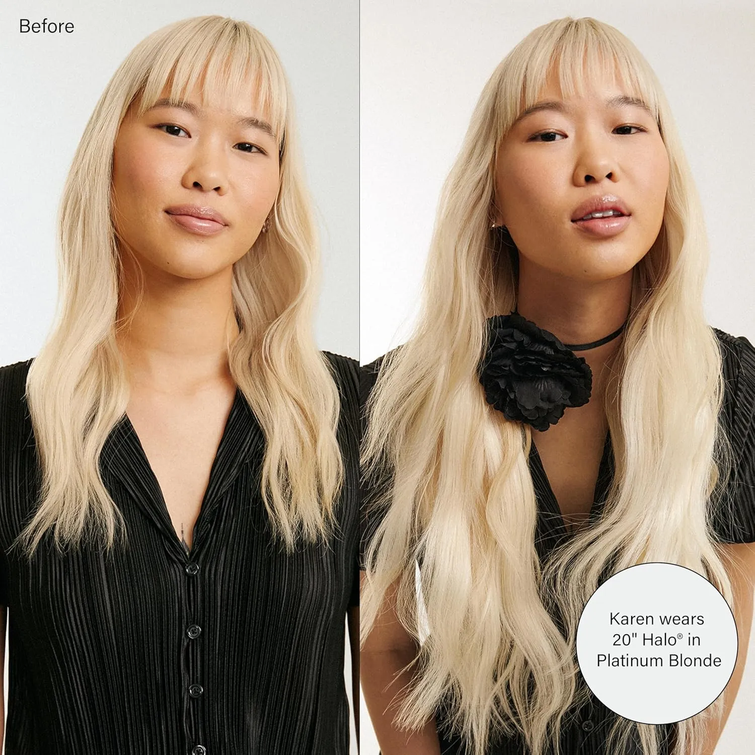 Luxy 100% Remy Human Hair – Halo Clip-In Hair Extensions –Natural Looking Volume & Length - One-Piece - Easy 5-Min Application 180 grams 20" Beige Blonde Balayage