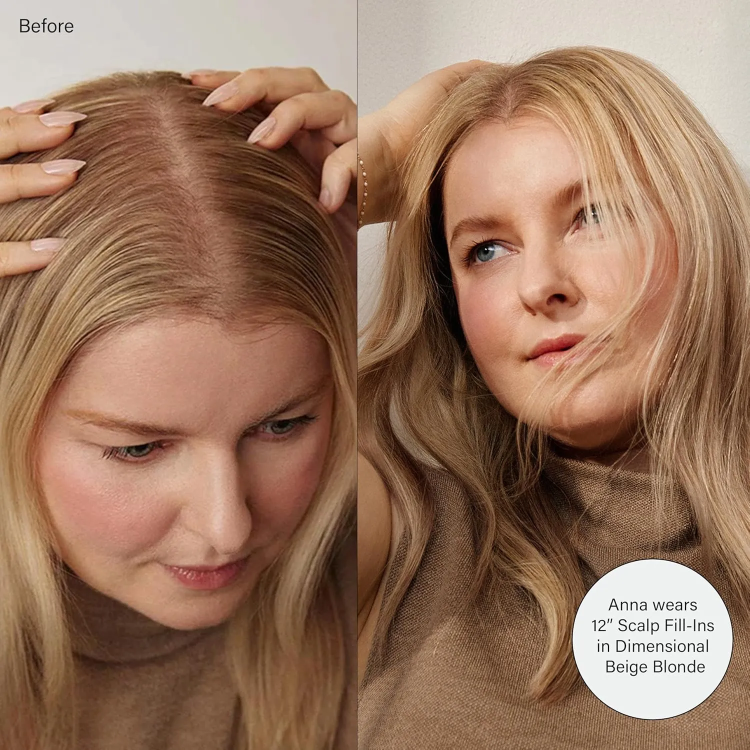 Luxy 100% Remy Human Hair – Scalp Hair Fill-Ins - Clip-Ins for Scalp & Part Line Coverage - Natural Coverage for Thinning Areas, Lightweight Mesh Bands 40 grams 16" Chestnut Brown Balayage