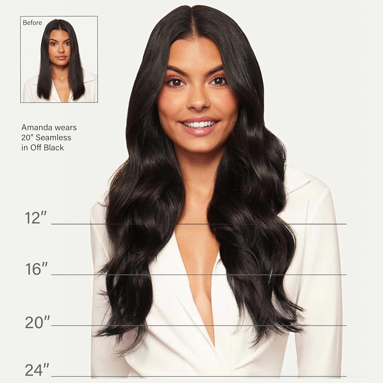 Luxy 100% Remy Human Hair – Halo Clip-In Hair Extensions –Natural Looking Volume & Length - One-Piece - Easy 5-Min Application 140 grams 16" Chocolate Brown Halo
