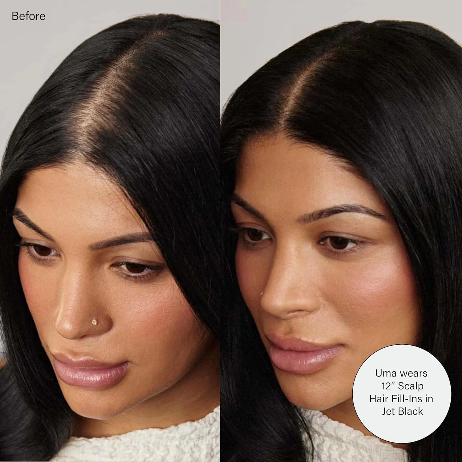 Luxy 100% Remy Human Hair – Scalp Hair Fill-Ins - Clip-Ins for Scalp & Part Line Coverage - Natural Coverage for Thinning Areas, Lightweight Mesh Bands 30 grams 12" Ash Brown Highlights