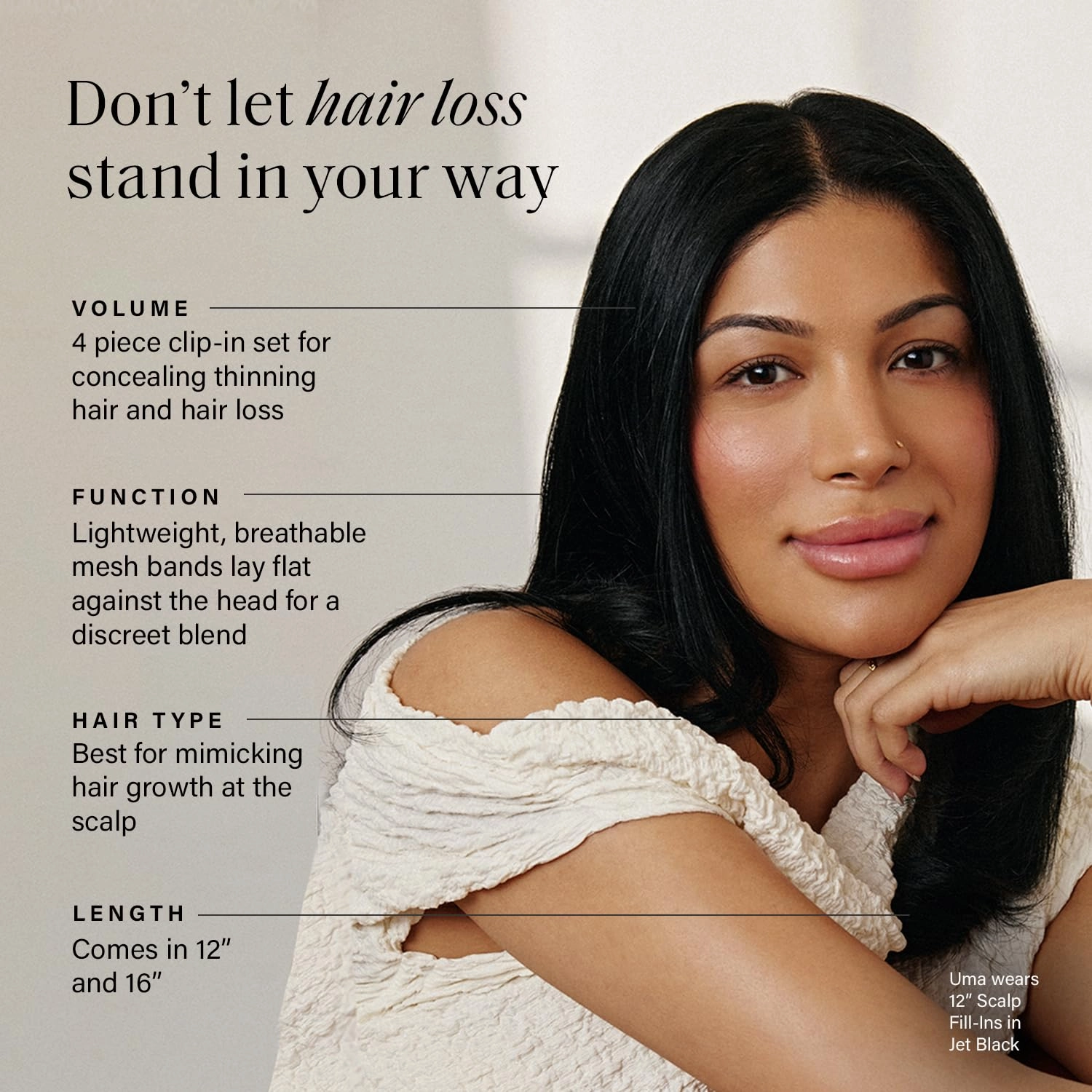 Luxy 100% Remy Human Hair – Scalp Hair Fill-Ins - Clip-Ins for Scalp & Part Line Coverage - Natural Coverage for Thinning Areas, Lightweight Mesh Bands 30 grams 12" Ash Brown Highlights