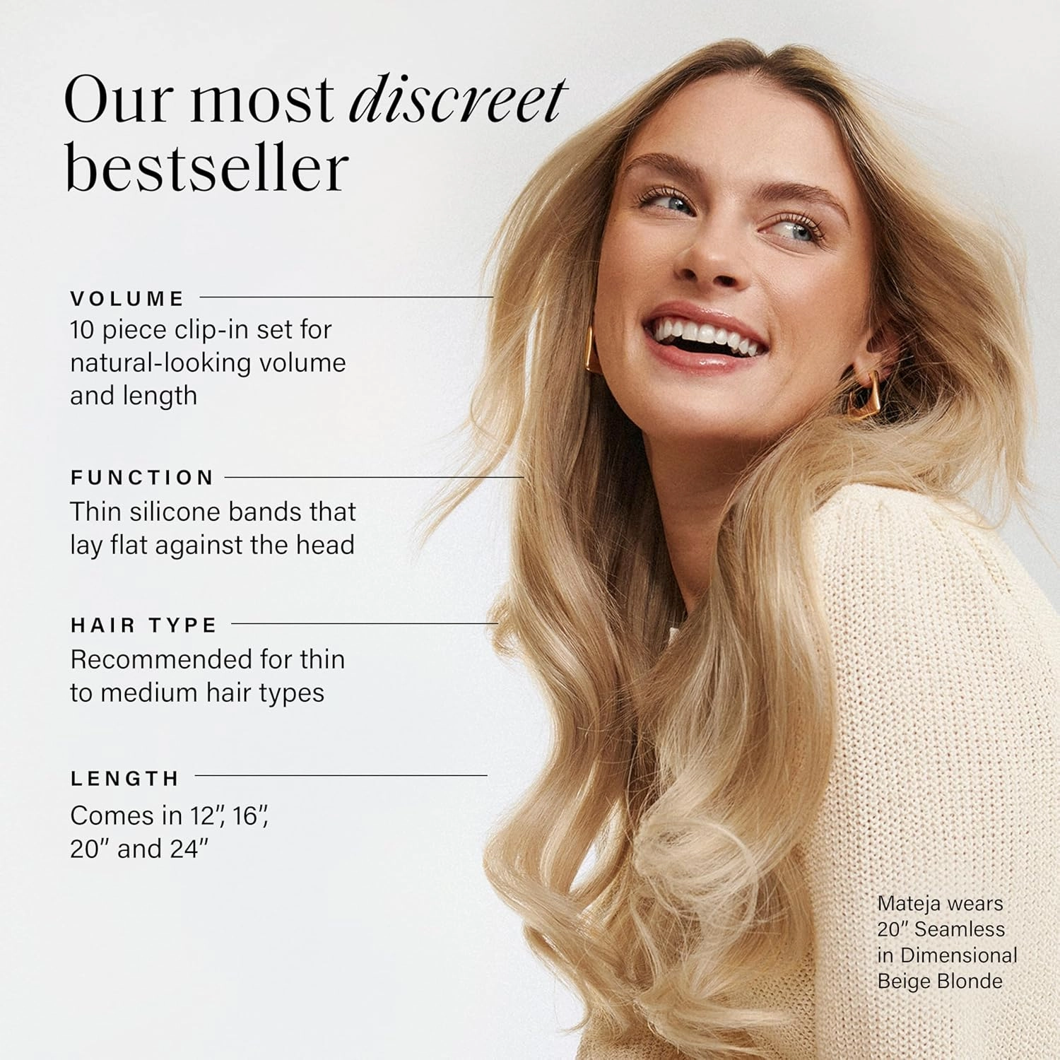 Luxy 100% Remy Human Hair - Seamless Clip-In Hair Extensions - Multi-Dimensional Color for Natural Blending, Adds Volume & Length 240 grams 24" Ash Brown Balayage