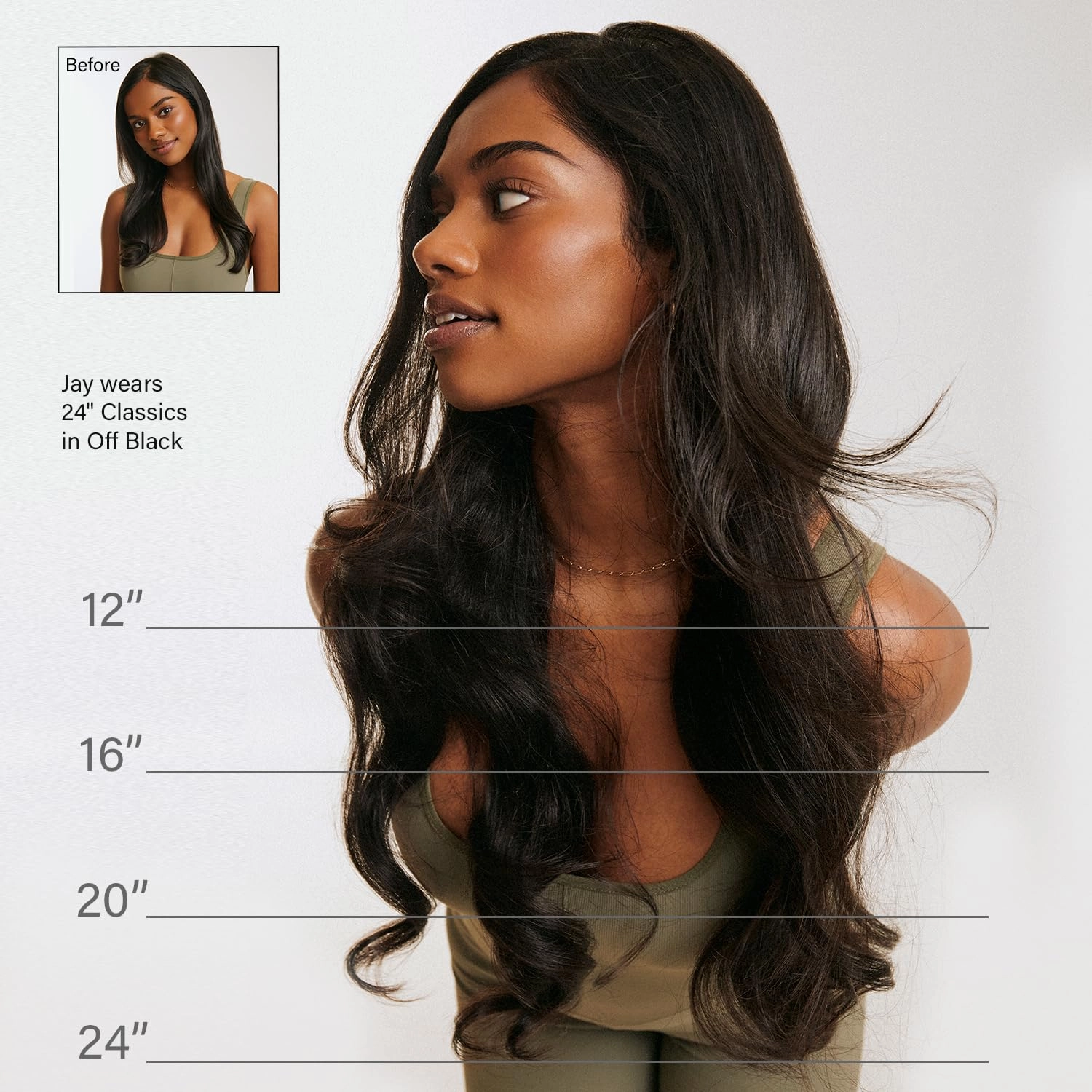 Luxy 100% Remy Human Hair - Seamless Clip-In Hair Extensions - Multi-Dimensional Color for Natural Blending, Adds Volume & Length 240 grams 24" Ash Brown Balayage