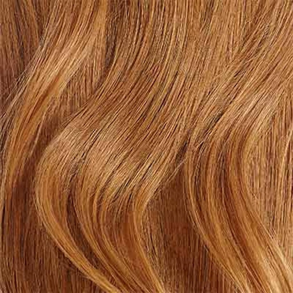 Luxy 100% Remy Human Hair, Classic 160g Clip-In Hair Extensions - 10 Wefts Multi-Dimensional Color for Natural Blending, Adds Volume & Length, Easy Apply & Remove 16" Natural Red Classic