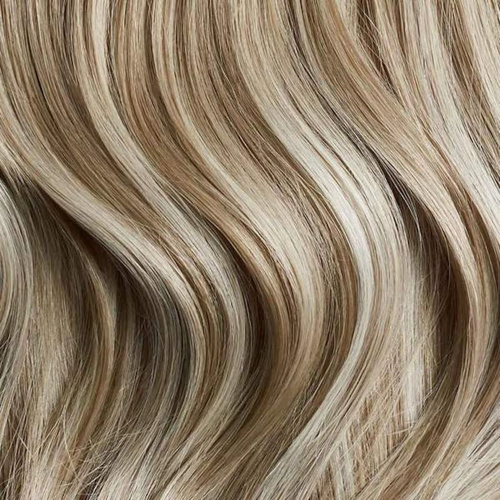 Luxy 100% Remy Human Hair, Clip-In Ponytail Extension, One-Piece Wrap & Secure Prongs - Natural Looking Volume & Length for All Hair Types 120 grams 20" Natural Blonde Balayage