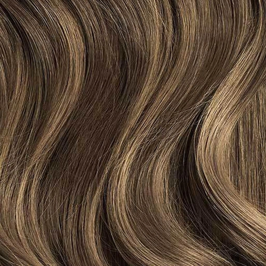 Luxy 100% Remy Human Hair Extensions for Thin Hair Thinning Hair Fill-Ins – 6 Seamless Wefts Multi-Dimensional Color Blend - Natural-Looking Volume & Coverage 50 grams 12" Ash Brown Balayage
