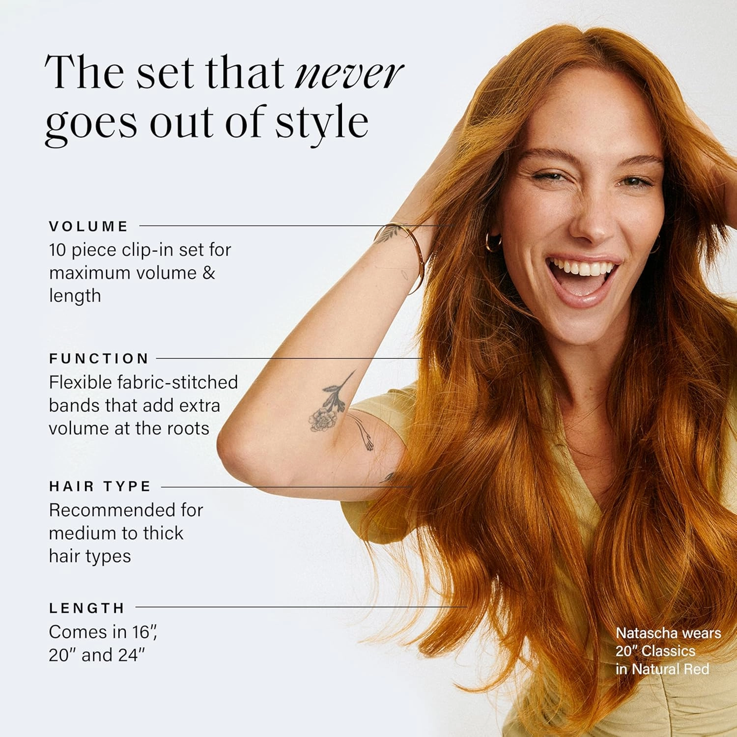 Luxy Hair 20" Ash Brown Highlights Thick Classic Clip-In Hair Extensions (220 grams) 100% Remy Human Hair, Thick, Natural,Volume, 10-Piece Set, Blends Easily