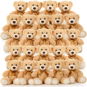MaoGoLan 23Pcs Bulk Teddy Bears Stuffed Animals Baby Shower, Soft Small Stuffed Teddy Bears in Bulk, 13.5" Cuddly Mini Teddy Bears Centerpiece,Wedding,Party,Engagement