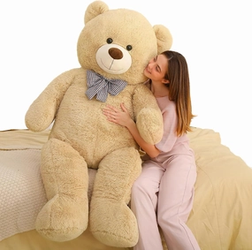 MaoGoLan Giant Teddy Bear Plush, Life Size Large Teddy Bear Stuffed Animal 5 Feet,Soft and Fluffy Big Teddy Bear Gift for Baby Shower,Christmas,Valentines