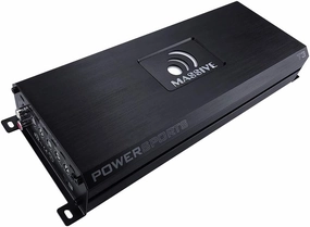 Massive Audio T3 Trident Marine Mono Block Amplifier - 1400 Watts 1 RMS @ 1 Ohm Water Resistant Amplifier, High Level Input & Auto Turn On